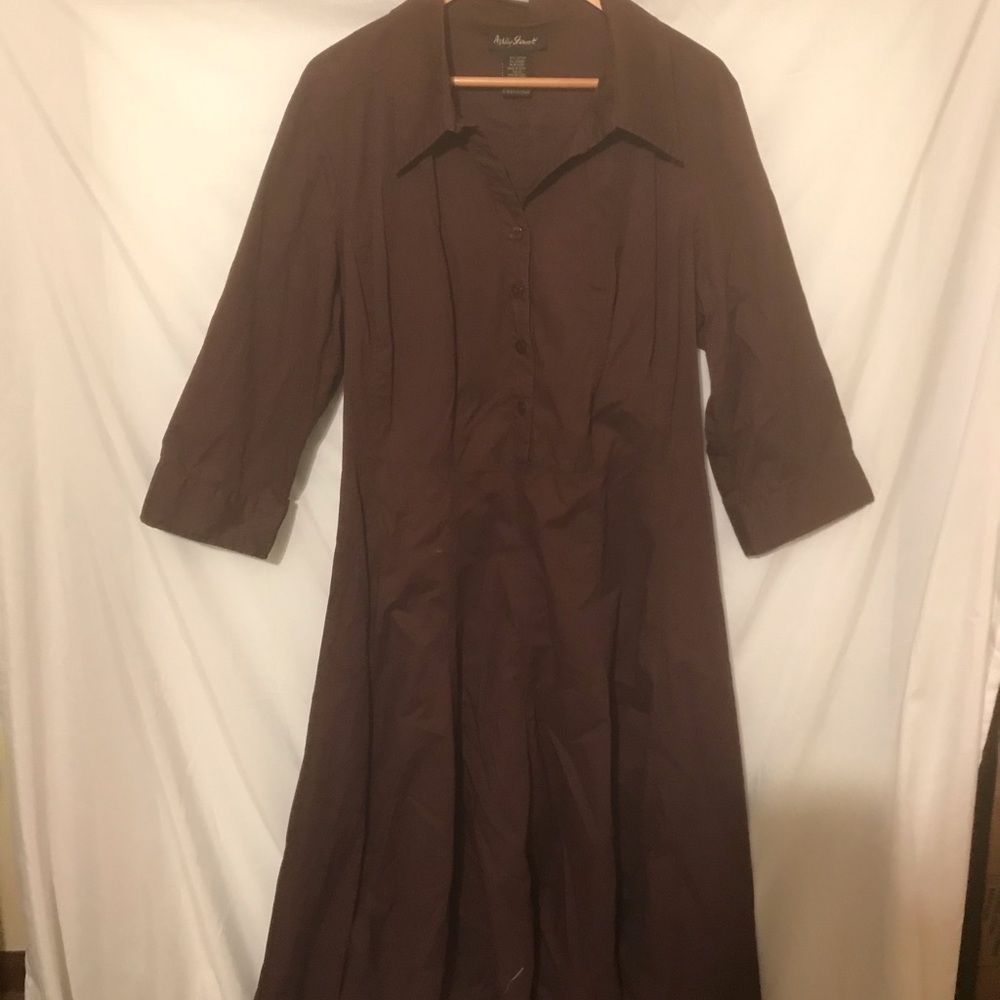 Brown belted dress